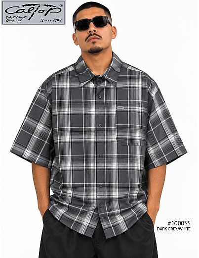 1000 S/S Plaid Color Base : Dark Grey-White